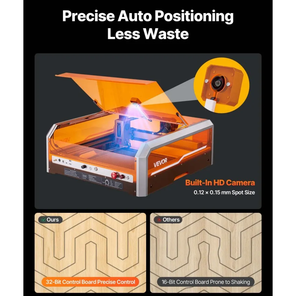 VEVOR Laser Engraver, 20W, Laser Engraving and Cutting Machine with Enclosure, Laser Cutter Engraver Machine, 7000 mm/min, 11.8 x 11.8 in Working Area, for Wood, Leather, Glass, Certain Metal, Class 1