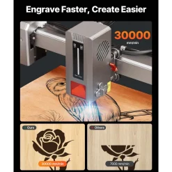VEVOR Laser Engraver, 20W, Laser Engraving and Cutting Machine with Enclosure, Laser Cutter Engraver Machine, 7000 mm/min, 11.8 x 11.8 in Working Area, for Wood, Leather, Glass, Certain Metal, Class 1
