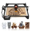 VEVOR Laser Engraver, 5W Output, Laser Engraving Cutter Machine, 14.9 x 15.7 in/38 x 40 cm Working Area, 10000 mm/min Movement Speed, Compressed Spot with Eye Protection, for Wood, Certain Metal
