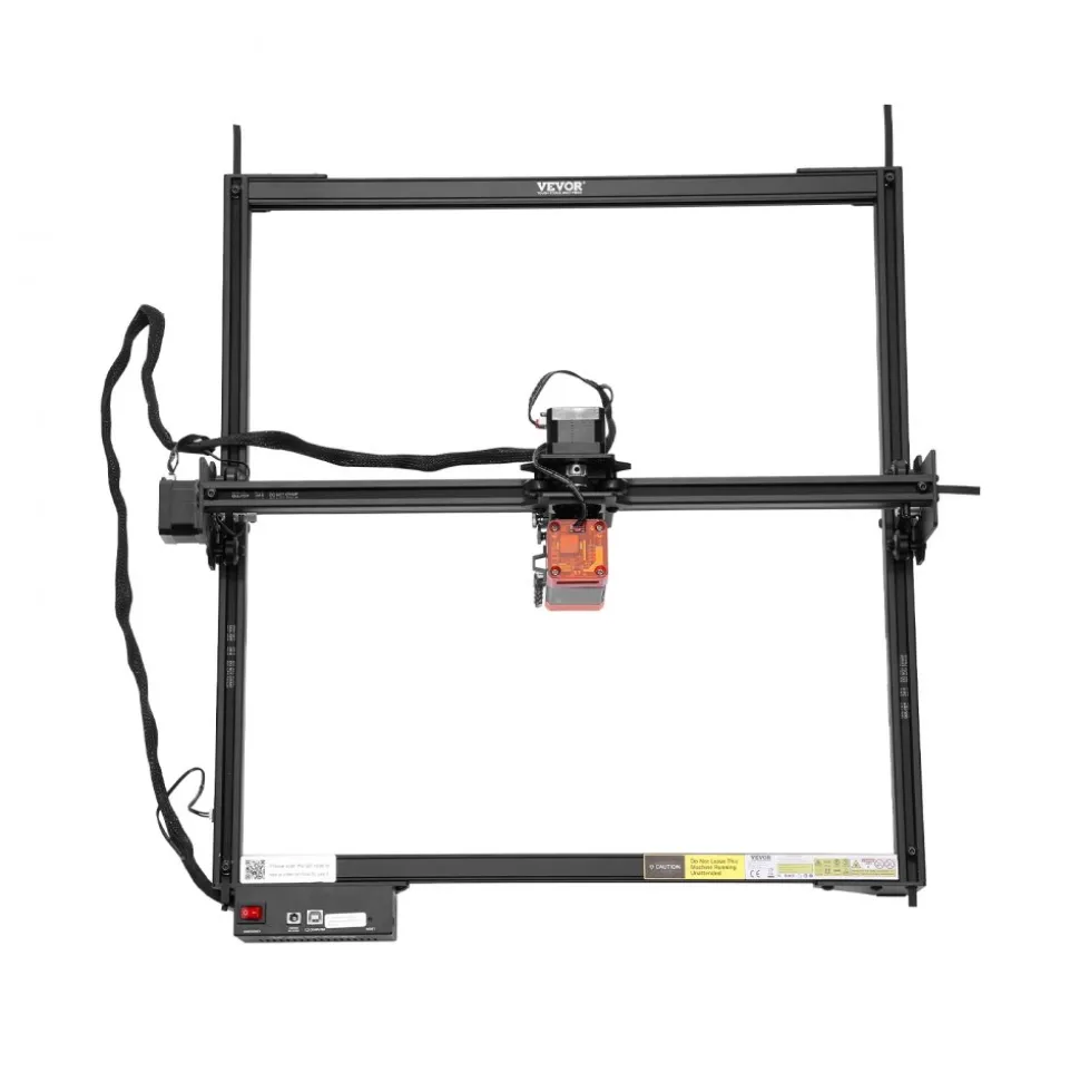 VEVOR Laser Engraver, 5W Output, Laser Engraving Cutter Machine, 14.9 x 15.7 in/38 x 40 cm Working Area, 10000 mm/min Movement Speed, Compressed Spot with Eye Protection, for Wood, Certain Metal