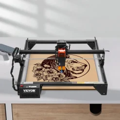 VEVOR Laser Engraver, 5W Output, Laser Engraving Cutter Machine, 14.9 x 15.7 in/38 x 40 cm Working Area, 10000 mm/min Movement Speed, Compressed Spot with Eye Protection, for Wood, Certain Metal