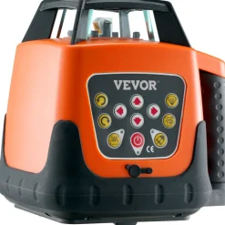 VEVOR Laser Level, 1650ft, 360 Degree Self Leveling Red Cross Line Laser, 5 Rotation Speeds & 4 Scanning Angles Adjustment, IP66 Waterproof Remote Control Manual Self-leveling Mode, Battery Included