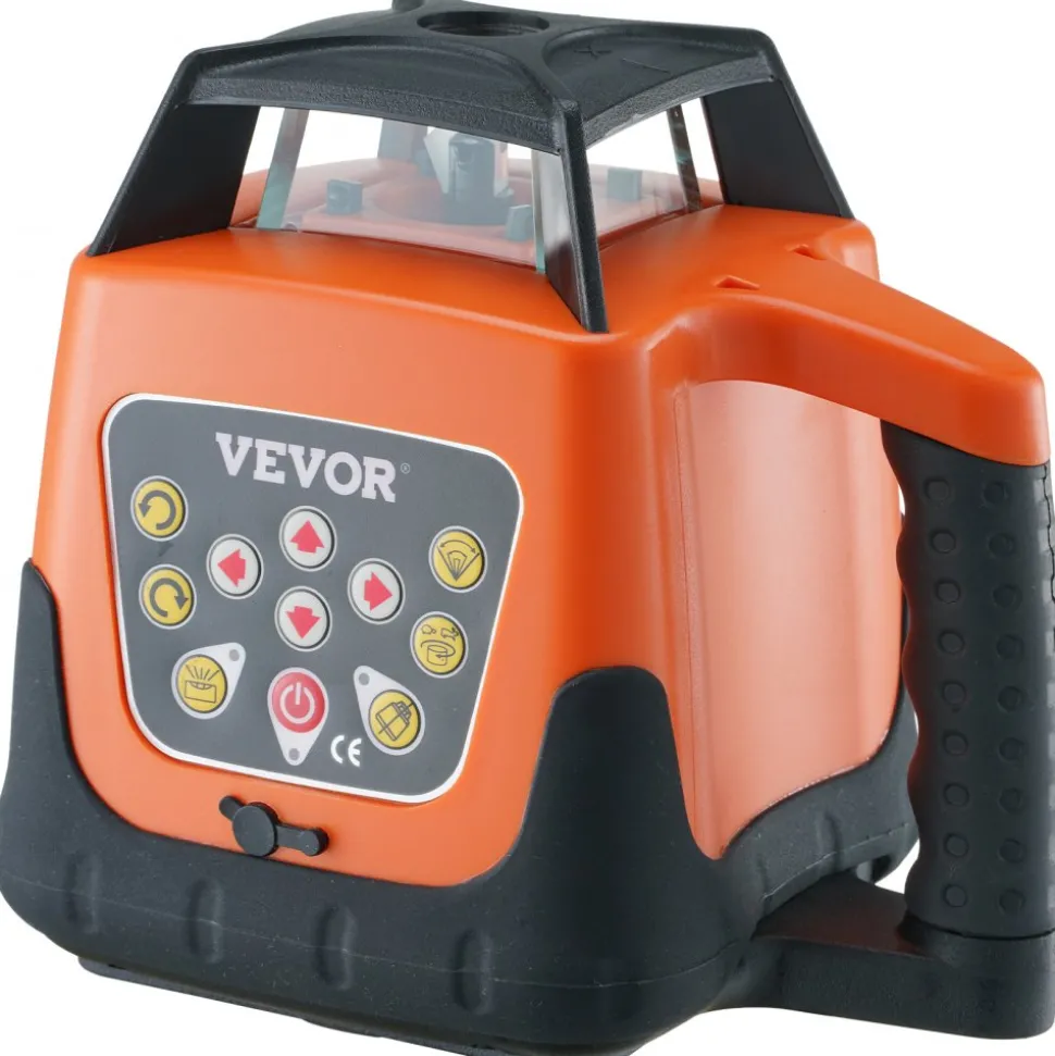 VEVOR Laser Level, 1650ft, 360 Degree Self Leveling Red Cross Line Laser, 5 Rotation Speeds & 4 Scanning Angles Adjustment, IP66 Waterproof Remote Control Manual Self-leveling Mode, Battery Included