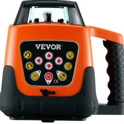 VEVOR Laser Level, 1650ft, 360 Degree Self Leveling Red Cross Line Laser, 5 Rotation Speeds & 4 Scanning Angles Adjustment, IP66 Waterproof Remote Control Manual Self-leveling Mode, Battery Included