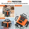 VEVOR Laser Level, 100ft, Self Leveling Manual Green 4 x 360° Cross 16 Line Laser, IP54 Waterproof Manual Self-leveling Mode & 5h Continuous Working Time Line Laser, Battery Include