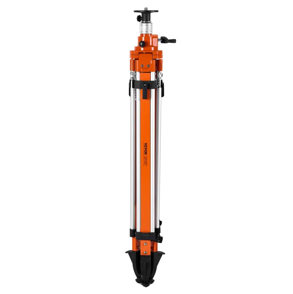 VEVOR Laser Level Tripod Stand, 5/8"-11 Thread Mount, 45.07-114.37 inch Height Adjustment Heavy Duty Survey Tripod, with Level Bubble & Diffusion Limiter , Liftable Non-Skid Feet for Construction