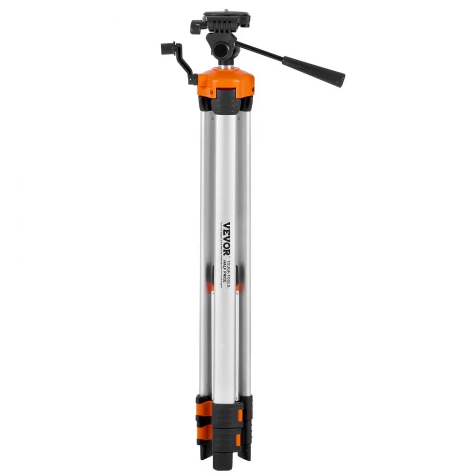 VEVOR Laser Level Tripod, ¼ x 20 Thread Mount, 27.36-68.11 inch Height Adjustment with Integrated Level Bubble Lightweight Laser Scanner Stand, Retractable Legs Aluminum Tripod for Stable Measurement