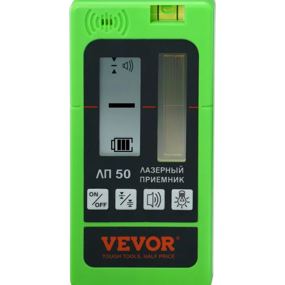 VEVOR Laser Receiver, 197 ft Working Range, Green Laser and Red Beam Detector for Pulsing Line Lasers, Customizable Speaker & Dual LCD Display & Built-In Bubble Level with Clamp for Laser Level Ebay美