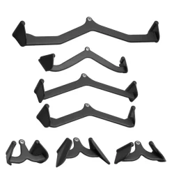 VEVOR LAT Pulldown Attachments, Cable Machine Rowing T-bar V-bar 7 Set, Tricep Pull Down Bar, Back Strength Training Rubber Coated Handle Grip, Bicep Curl Tricep Lat Pulldown Bar for Home Gym Fitness