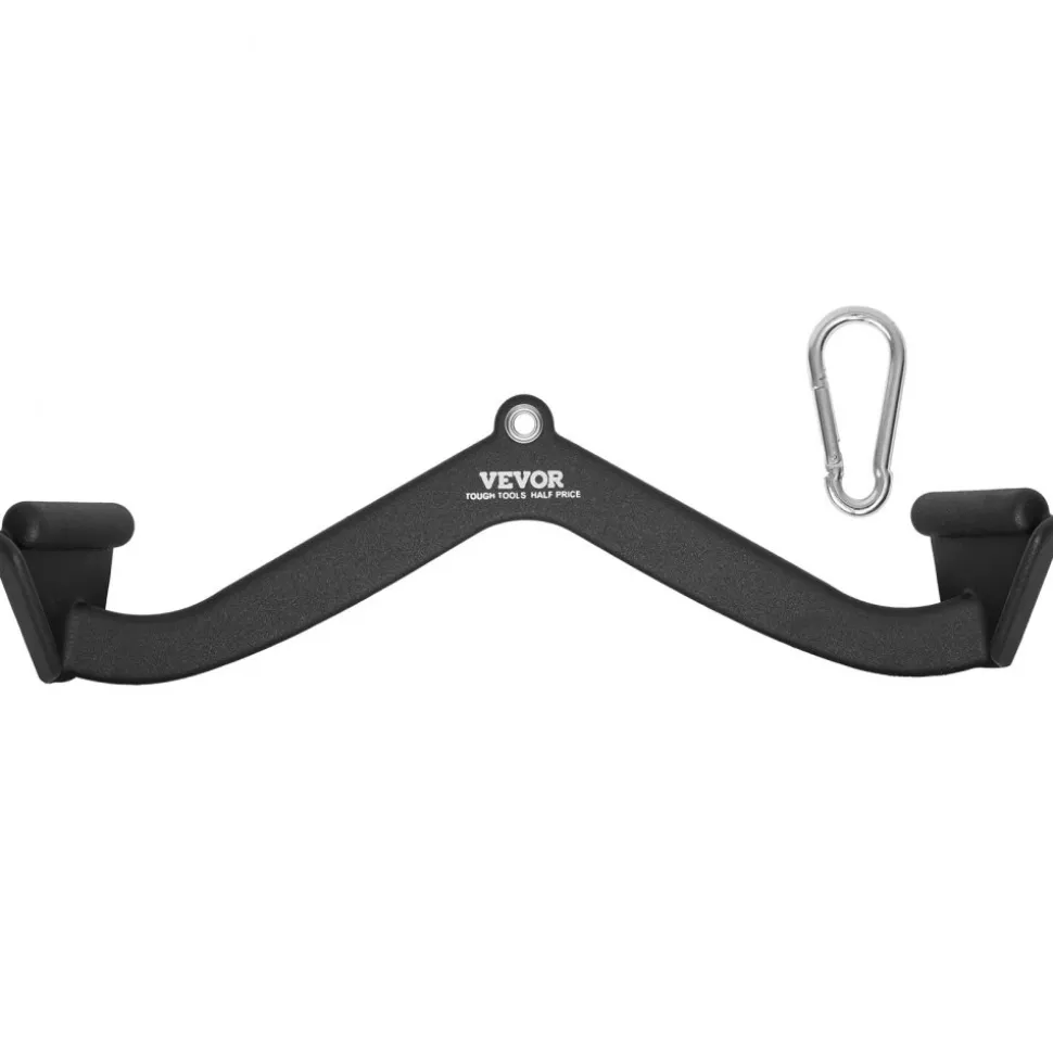 VEVOR LAT Pulldown Attachment, Cable Machine Rowing V-bar Attachment, Tricep Pull Down Bar, Back Strength Training Rubber Coated Handle Grip, Bicep Curl Tricep Lat Pulldown Bar for Home Gym Fitness