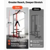 VEVOR LAT Pull Down Machine, 3-in-1 Row Cable Machine, Cable Machines Home Gym with 3-Level Adjustable Seat, 4-Level Adjustable Foam Roller, Load 400 lbs Lat Tower for Back, Chest, Tricep, Black