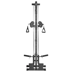 VEVOR LAT Pull Down Machine, 3-in-1 Row Cable Machine, Cable Machines Home Gym with 18-Level Height Adjustment, Wall-Mount Design, Load 500 lbs Lat Tower for Full-Body Workouts, Single-Arm Training