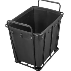VEVOR Laundry Cart, Rolling Grocery Utility Cart with Waterproof Liner & Swivel Wheels, 260 LBS Large Load Capacity, Heavy Duty Shopping Basket for Laundry, Shopping, Camping, Grocery, Luggage, Black