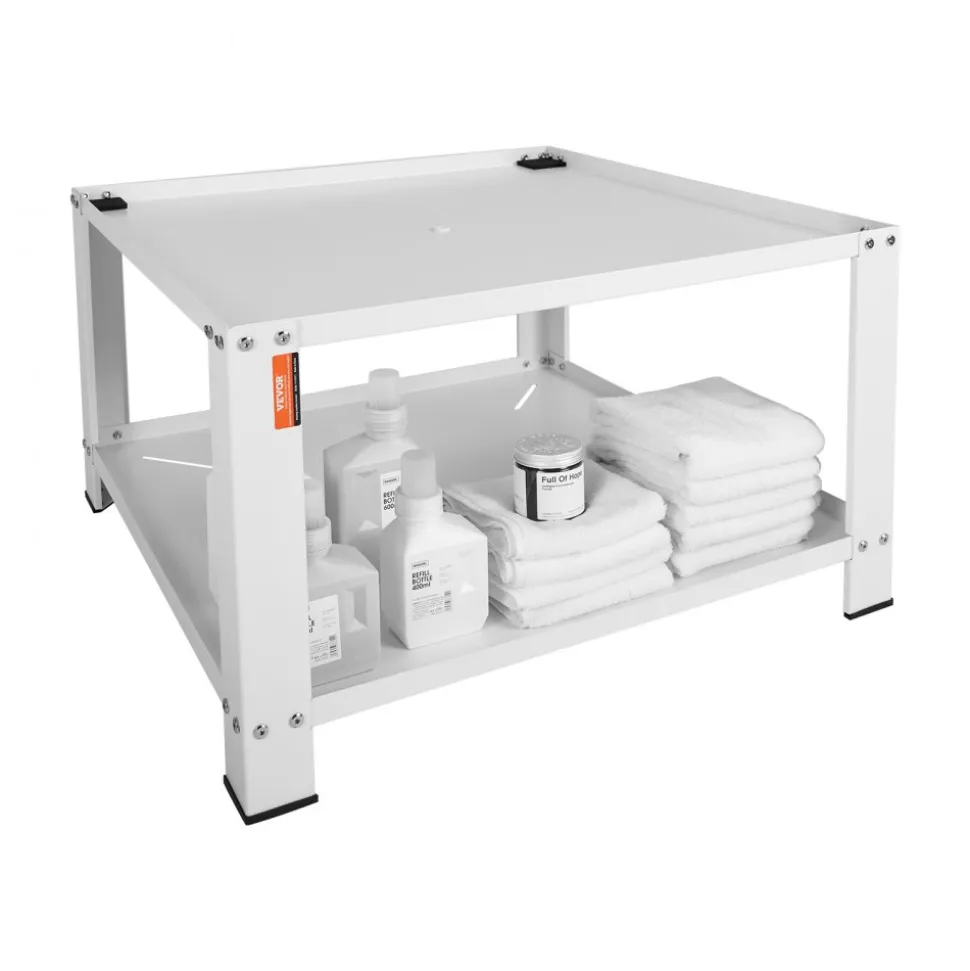 VEVOR Laundry Pedestal with Storage Shelf, 28"Lx28" Wx16" H, Washer And Dryer Base Stand Platform Universal Fit 660lbs Capacity, Heavy Duty Steel Multi-Functional Base for Washing Machine