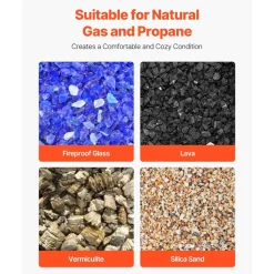 VEVOR Lava Rocks, 1.2-2.0 inch 25 Pcs Fire Stones Lava Rocks For Fire Pit, Reusable Fire Pit Stones Indoor and Outdoor Use, Decorative Firepit Rocks for Propane/Gas Fireplace,Stove,Courtyard,Camping