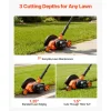 VEVOR Lawn Edger, 8-inch Blade Length, 12 Amp Electric Edger Lawn Tool, 4000 RPM, with 3-Position Blade Depth, 65 Mn, Pivoting Handle, Dual Wheels, for Lawns, Driveways, Yards, and Sidewalk Edges