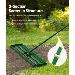 VEVOR Lawn Leveling Rake, 48