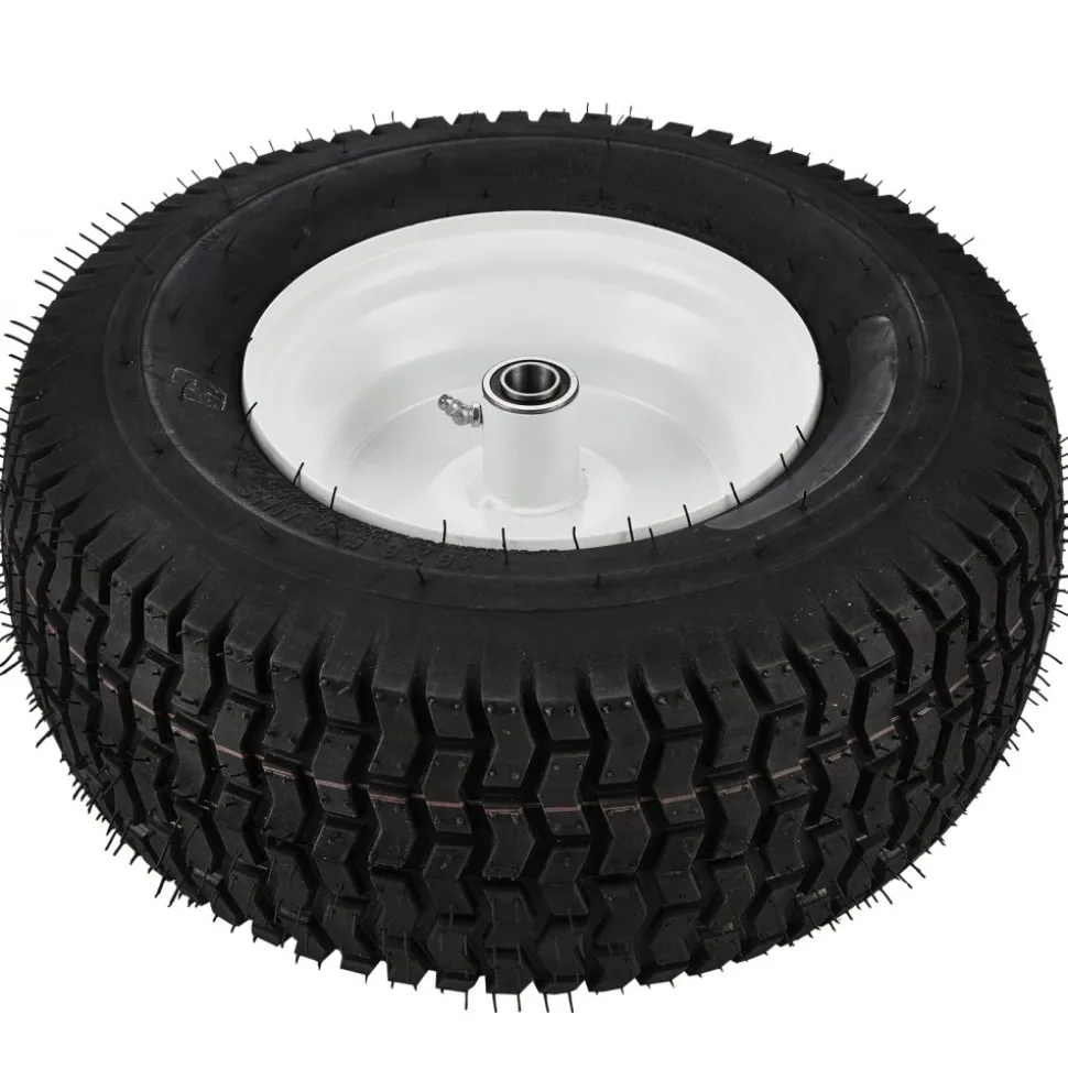 VEVOR Lawn Mower Tires with Rim, 16x6.5-8" Tubeless Tractor Tires, 2-Pack Tire and Wheel Assembly, Turf Pneumatic Tires, 3" Offset Hub, 3/4" Bushing Size, 16 PCS Adapters for Riding Mower Lawn Tractor