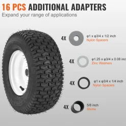 VEVOR Lawn Mower Tires with Rim, 16x6.5-8