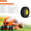 VEVOR Lawn Mower Tires with Rim, 15x6-6" Tubeless Tractor Tires, 2-Pack Tire and Wheel Assembly, S-Turf Pneumatic Tires, 3" Offset Hub, 3/4" Bushing Size, 16 PCS Adapters for Riding Mower Lawn Tractor