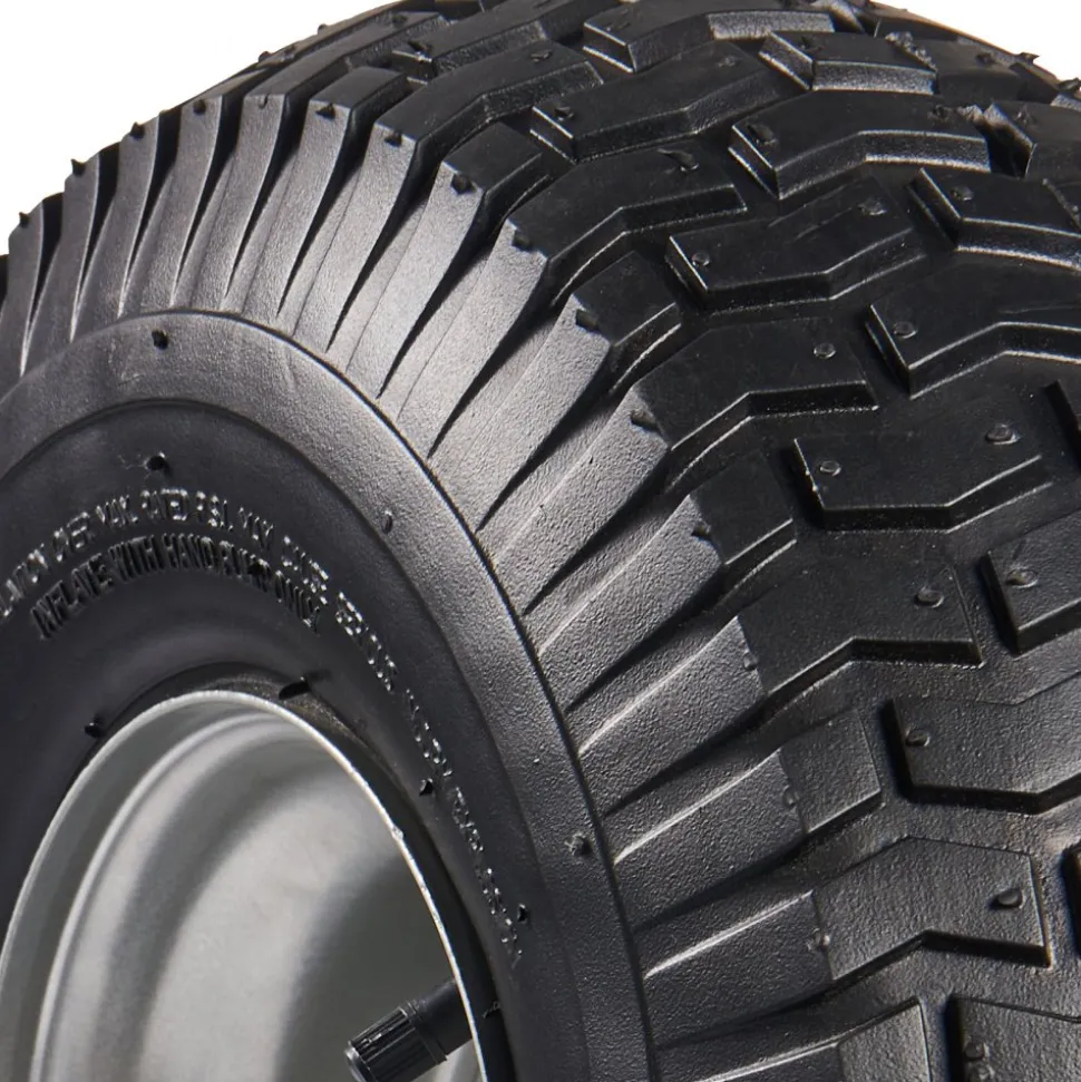 VEVOR Lawn Mower Tires, 15x6-6" Lawn Tractor Tires, 2-Pack Tire and Wheel Assemblies, Turf Pneumatic Tires with 3" Centered Hub and 3/4" Bushing Size, 16 PCS Adapters for Riding Mowers Lawn Tractors