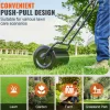 VEVOR Lawn Roller, 13 Gallon Sand/Water Filled Yard Roller, Steel Sod Roller with Easy-turn Plug and U-Shaped Ergonomic Handle for Convenient Push and Pull, for Lawn, Garden, Farm, Park, Black