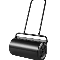VEVOR Lawn Roller, 13 Gallon Sand/Water Filled Yard Roller, Steel Sod Roller with Easy-turn Plug and U-Shaped Ergonomic Handle for Convenient Push and Pull, for Lawn, Garden, Farm, Park, Black