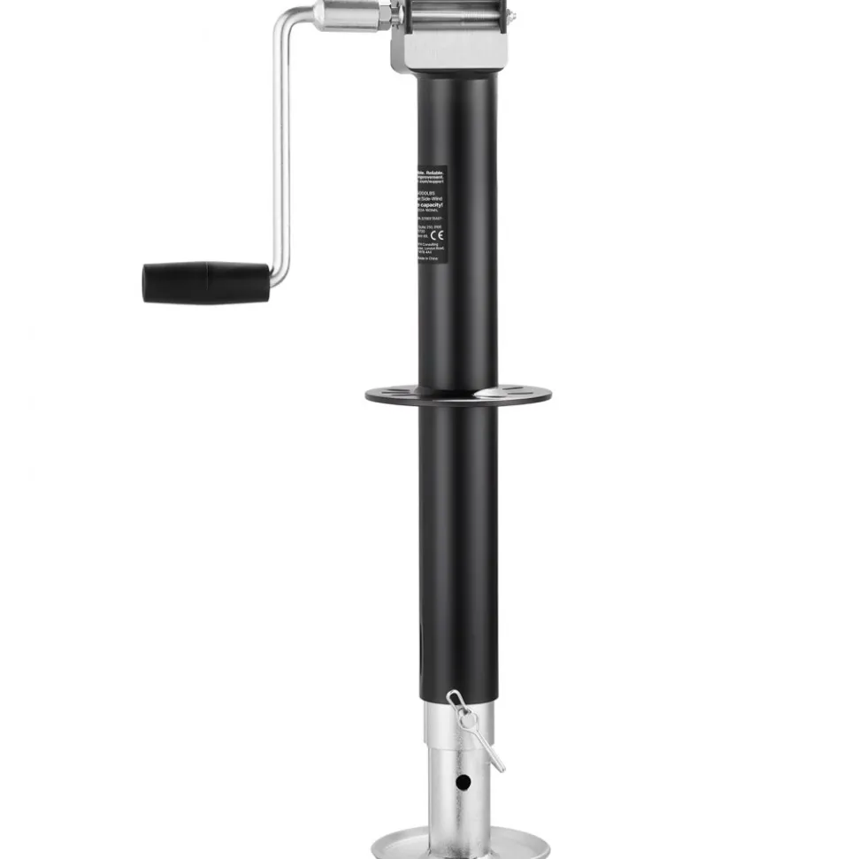 VEVOR 5000 lbs A-Frame Trailer Jack, 15-Inch Vertical Travel, Trailer Lift Jack with Adjustable 7-Level Drop Leg & Drill Socket, Cordless Drill Compatible, Suitable for RV, Utility, Yacht Trailers