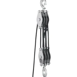 VEVOR 4400 lbs Breaking Strength 100 FT Rope Pulley Hoist, 5:1 Lifting Power Heavy Duty Pulley System with 2pcs Soft Loops, Metal Wheels Bearing Structure, Block and Tackle for Lifting Heavy Objects