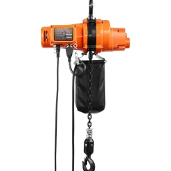 VEVOR 2200 lbs Electric Chain Hoist, 20 ft Lifting Height, Three-Phase Overhead Crane with 328 ft Wireless & 15 ft Wired Remote Control, Double G80 Chain Hoist for Factories, Warehouses, Garages