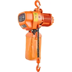 VEVOR 1100 lbs Electric Chain Hoist, 20 ft Lifting Height, Three-Phase Overhead Crane with 328 ft Wireless & 15 ft Wired Remote Control, Single G80 Chain Hoist for Factories, Warehouses, Garages