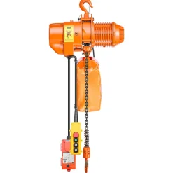 VEVOR 1100 lbs Electric Chain Hoist, 20 ft Lifting Height, Three-Phase Overhead Crane with 328 ft Wireless & 15 ft Wired Remote Control, Single G80 Chain Hoist for Factories, Warehouses, Garages