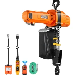 VEVOR 2200 lbs Electric Chain Hoist, 10 ft Lifting Height, 120V Single Phase Overhead Crane with 328 ft Wireless & 8 ft Wired Remote Control, Power Electric Hoist for Factories, Warehouses, Garages