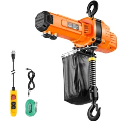 VEVOR 2200 lbs Electric Chain Hoist, 10 ft Lifting Height, 120V Single Phase Overhead Crane with 10 ft Wired Remote Control, G100 Chain Electric Lift Hoist for Factories, Warehouses, Garages