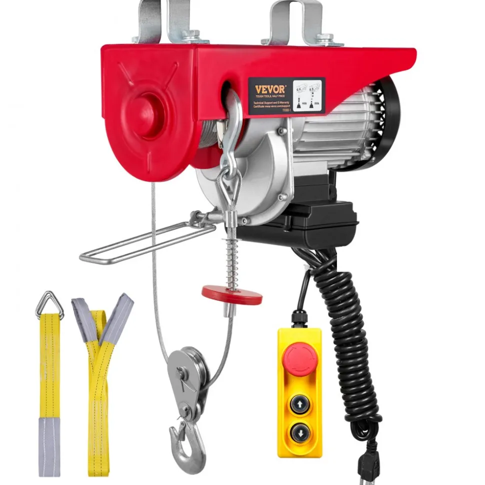 VEVOR 880lbs Electric Hoist with 14ft Wired Remote Control, 110V Electric Hoist Attic Lift 20-40 FT Lifting Height for Garage Attic Warehouse Factory
