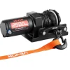 VEVOR 2500 lbs Electric Winch, 12V DC ATV/UTV Winch with Φ0.19 in x 39.4 ft Synthetic Rope & Wired Remote Control, IP55 Waterproof, Aluminum Housing Fairlead Mount Plate for Towing ATV, Black