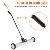 VEVOR 55Lbs Rolling Magnetic Sweeper with Wheels,Push-Type Magnetic Pick Up Sweeper, 36-inch Large Magnet Pickup Lawn Sweeper with Telescoping Handle, Easy Cleanup of Workshop Garage Yard