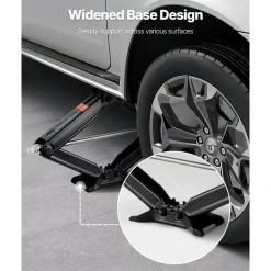 VEVOR 9000 lbs RV Scissor Jacks, 4-23.4 in RV Stabilizer Leveling Scissor Jacks, Set of 4, Heavy Duty Stabilizer Jack with Crank Handle, Socket and Bubble Levels, Not Easily Bent or Deformed