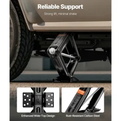 VEVOR 5000 lbs RV Scissor Jacks, 4-23.4 in RV Stabilizer Leveling Scissor Jacks, Set of 4, Heavy Duty Stabilizer Jack with Crank Handle, Socket and Bubble Levels, Not Easily Bent or Deformed