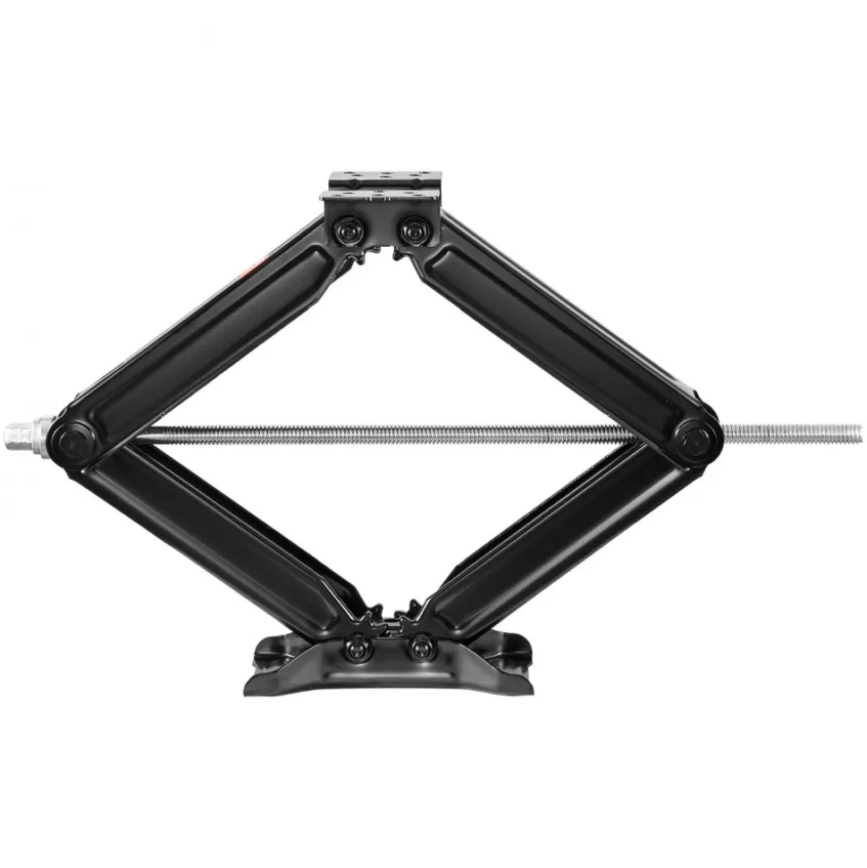 VEVOR 6500 lbs RV Scissor Jacks, 4-23.4 in RV Stabilizer Leveling Scissor Jacks, Set of 4, Heavy Duty Stabilizer Jack with Crank Handle, Socket and Bubble Levels, Not Easily Bent or Deformed