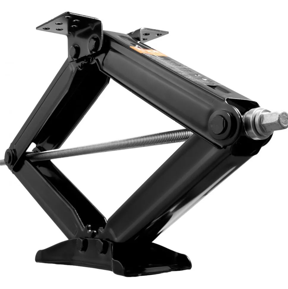 VEVOR 6500 lbs RV Scissor Jacks, 4-23.4 in RV Stabilizer Leveling Scissor Jacks, Set of 4, Heavy Duty Stabilizer Jack with Crank Handle, Socket and Bubble Levels, Not Easily Bent or Deformed