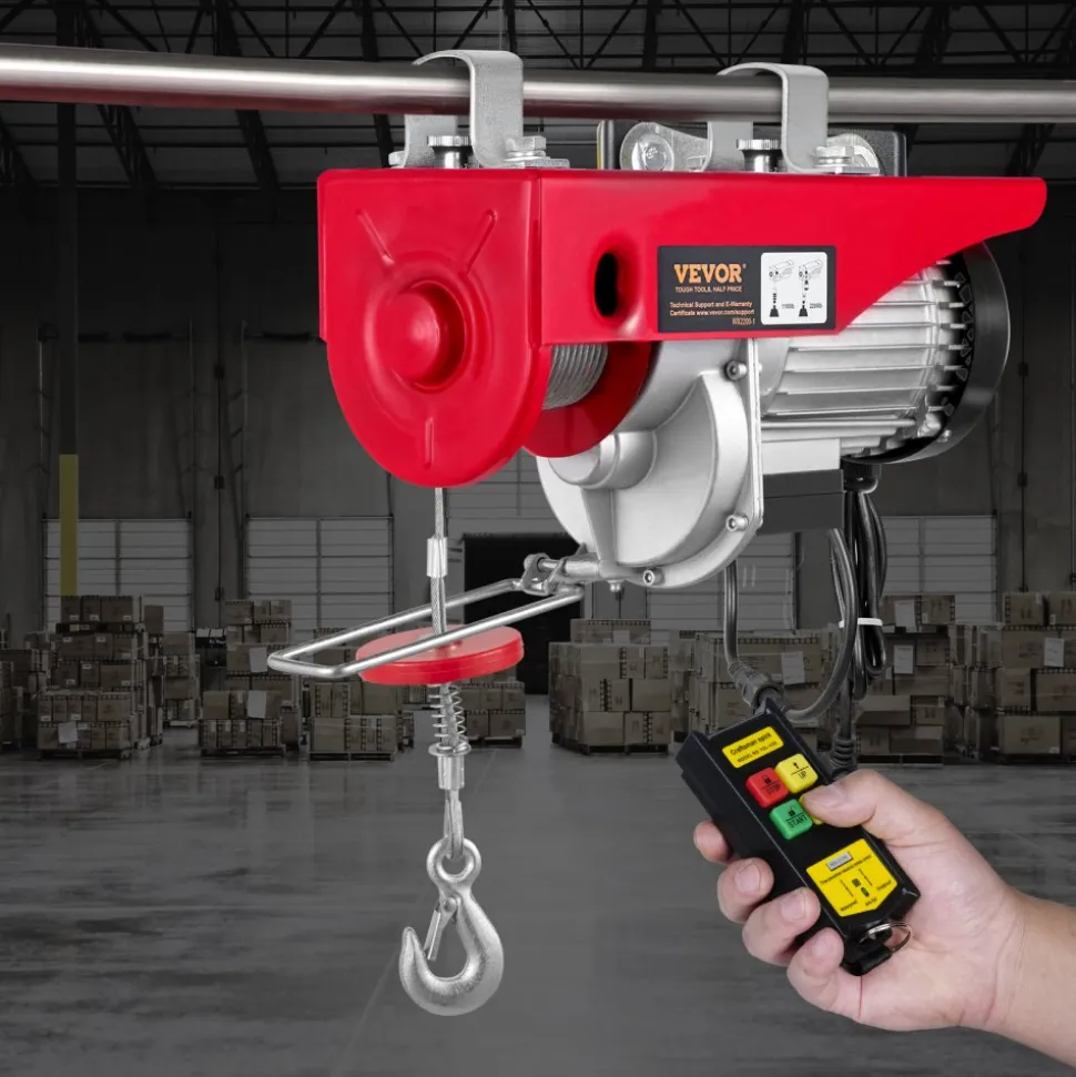 VEVOR 2200 lbs Wireless Attic Lift, 1600W 110V Electric Hoist with Wireless Remote Control, 40ft Single Cable Lifting Height & High-quality Motor, for Garage Warehouse Factory