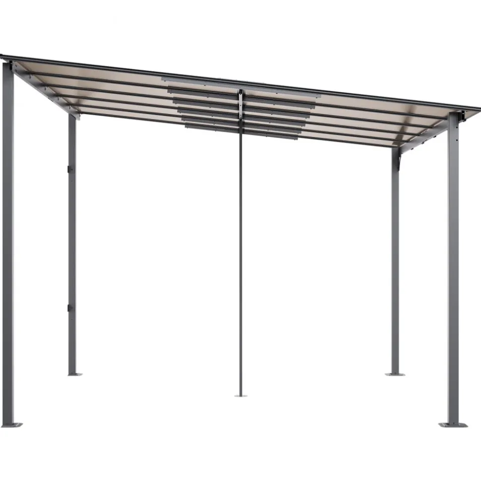 VEVOR Lean to Gazebo for Patio, 10' x 10' Hard Top Gazebo with Medal Frame, Wall Mounted & Freestanding Pergola, UV Resistant Polycarbonate Roof, Outdoor Patio Awnings for Deck, Garden and Backyard
