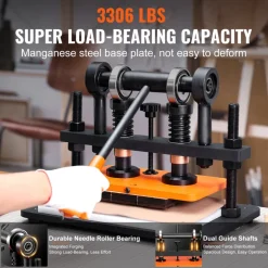 VEVOR Leather Cutting Machine, 10.2 x 5.9 in Embossing Plate Manual Die Cutter, 0.47 in Pressure Stroke Dual Guide Shafts Die Cut Machine, Leather Embossing Machine for Various of Materials