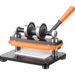 VEVOR Leather Cutting Machine, 7.1 x 3.9 in Embossing Plate Manual Die Cutter, 0.47 in Pressure Stroke Dual Guide Shafts Die Cut Machine, Leather Embossing Machine for Various of Materials