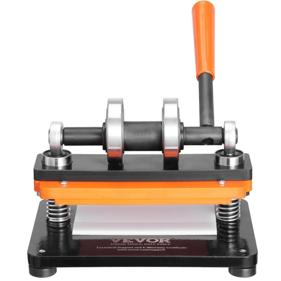 VEVOR Leather Cutting Machine, 7.1 x 3.9 in Embossing Plate Manual Die Cutter, 0.47 in Pressure Stroke Dual Guide Shafts Die Cut Machine, Leather Embossing Machine for Various of Materials