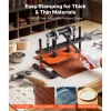 VEVOR Leather Cutting Machine 11.02 x 5.51 in Embossing Plate Die Cutter, Hand Press Leather Embossing & Die Cutting, 3300 lbs Pressure, 0.47 in Stroke, Dual Guide Shafts, for Fabric, Paper, Silicone