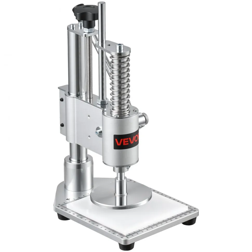 VEVOR Leather Punching Machine 3.94 x 3.94 in Manual Leather Hole Puncher, Hand Punch Press, 352.74 lbs Pressure, 1.57 in Stroke, Chuck Fixation, Sturdy Structure, for Fabric, Paper, and Silicone