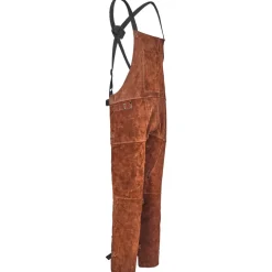 VEVOR Leather Welding Apron Split Leg, Heavy Duty Cowhide Flame Resistant Welding Pants for Men Women, Heat-Resistant Safety Apron with 3 Pockets for Woodworking, Gardening, Blacksmithing, XL-Size