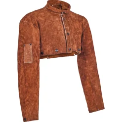 VEVOR Leather Welding Cape Sleeve, Heavy Duty Flame Resistant Cowhide Safety Cape Sleeves for Men Women, Heat-Resistant for Welding, Blacksmithing, Woodworking, Gardening, L-Size